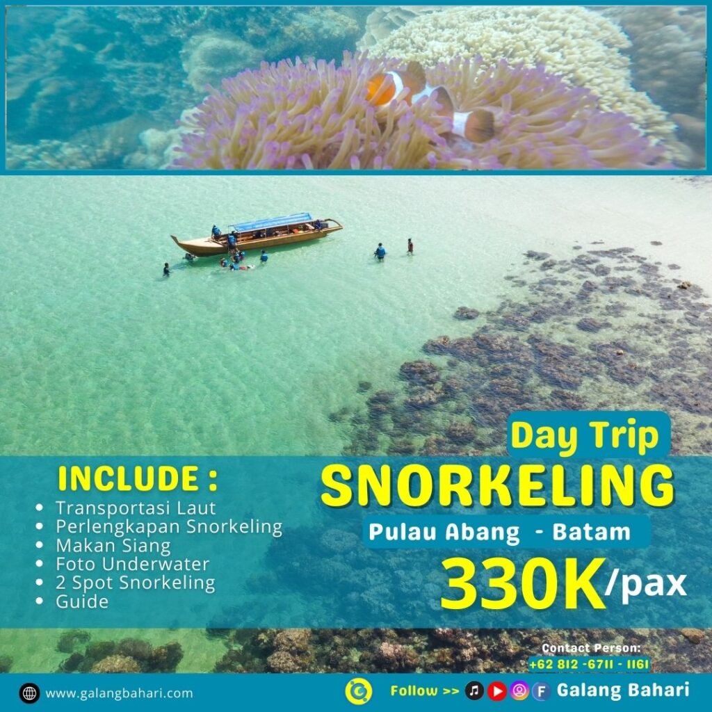 11 Travel Galang Bahari 0812-6711-1161 - Wisata Pulau Abang Snorkelling Paket Day Trip