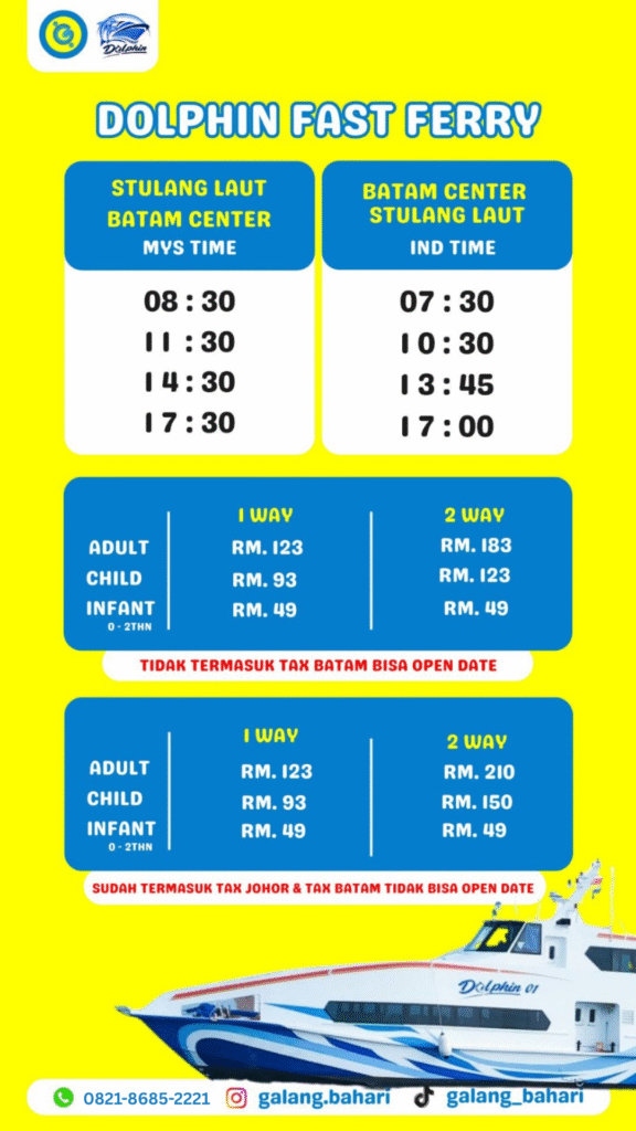 Jadwal & Harga Tiket Dolphin Fast Ferry Batam Johor Terbaru – Pesan Sekarang di 0821-8685-2221