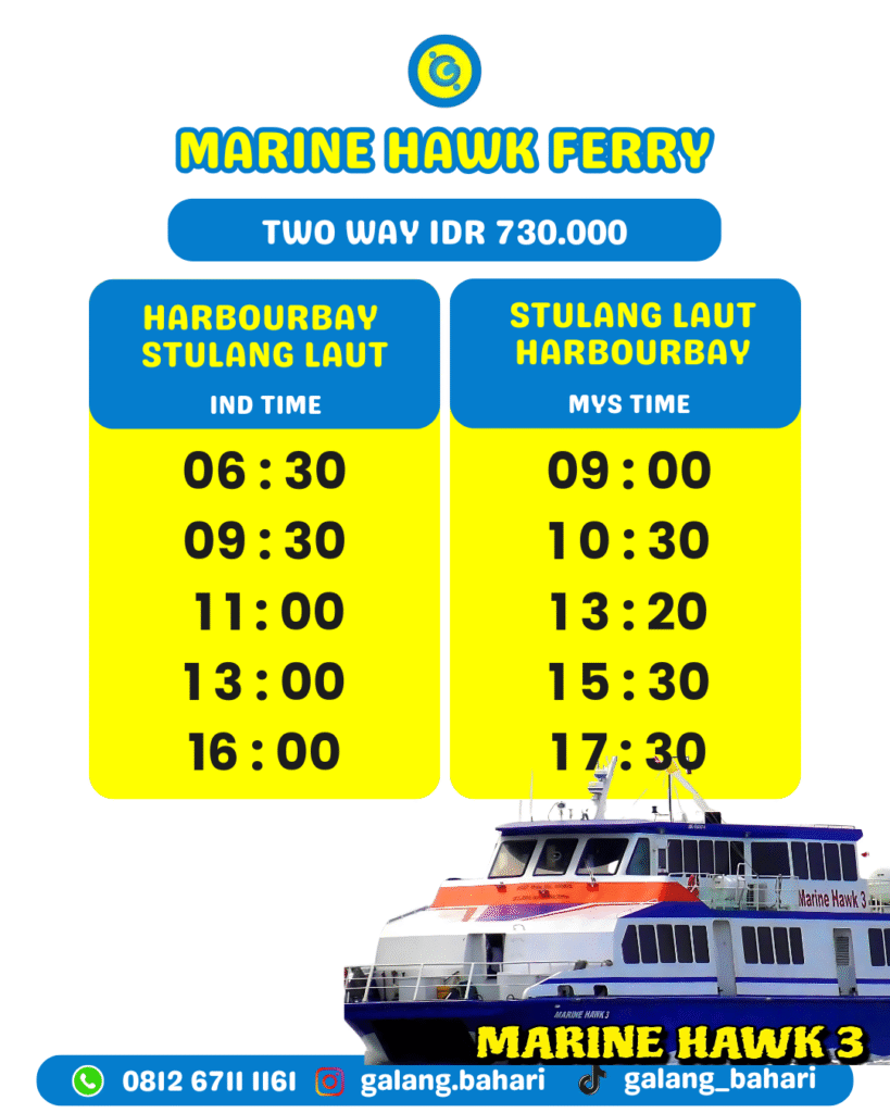 Marine Hawk Ferry Harbour Bay – Stulang Laut Jadwal & Harga Tiket Pulang Pergi
