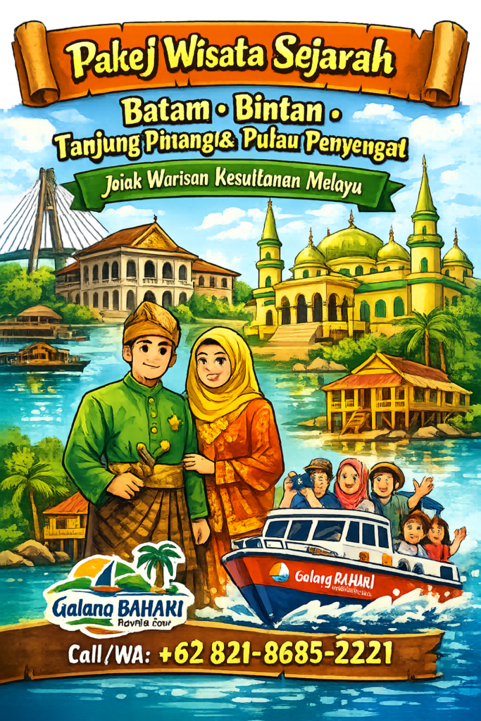 Pakej Wisata Sejarah Batam, Bintan, Tanjung Pinang & Pulau Penyengat – Jejak Warisan Kesultanan Melayu Bersama Travel Galang Bahari CallWA +62 821-8685-2221